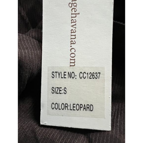 VINTAGE HAVANA WOMENS SIZE SMALL TENCEL ANIMAL PRINT CARGO CASUAL PANTS BROWN - Picture 13 of 14